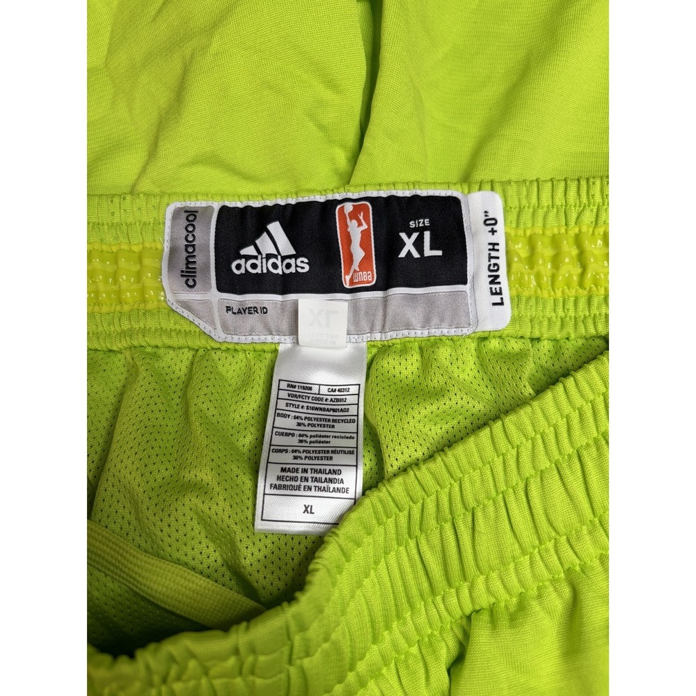 adidas Neon Yellow Athletic Shorts with Blue and Red Accents - Picture 8 of 8